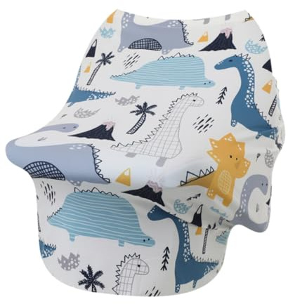 WEKADRIN Cotton Nursing Shawl Multifunctional Breastfeeding Cover Scarf with Stroller and Chair Protection Outdoor Travel Privacy Breastfeeding Cloak for Women
