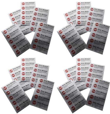 BCOATH 100 Pièces Autocollant Papier Étanche pour sans Publicité Boîte aux Lettres Panneau D'avertissement Adhésif, Installation Simple pour Usage Extérieur en Zones Partagées
