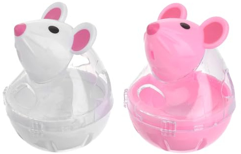 Jouet Interactif Souris 2 Pièces à Distribution Automatique, pour Chat