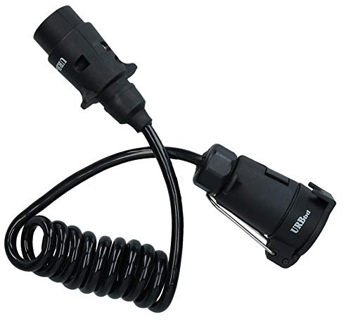 AB Tools 1.5m Trailer Light Electrics Extension Cable Male To Female 7 Pin Plug To Socket