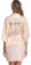 Vlazom Morgenmantel für Hochzeit Satin Kimono Badmantel für Braut&Brautjungfern V-Ausschnitt Damen Robe mit Gürtel(L,Champagner für Brautjungfer)