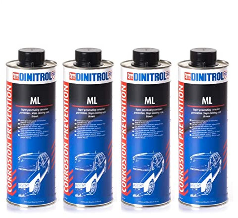 Dinitrol DINITROL® ML Hochdurchdringendes Fahrzeug Hohlraumwachs - 4 x 1 Liter Kanister, Korrosionsschutz für Oldtimer & ältere Fahrzeuge