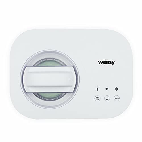 Wëasy Sorbetière Turbine à glace YUM135, Machine à Glace 1L, Prêt en 60 min, Arrêt automatique, Ccontrôle Tactile, Fonction Maintien au Froid, 100W