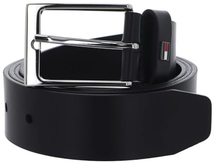 Tommy Hilfiger Herren Gürtel Layton Leather 3.5 Ledergürtel, Schwarz (Black), 95