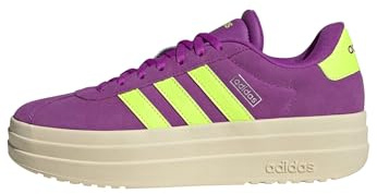 adidas Damen VL Court Bold Shoes, Flash Pink/Lucid Lemon/Silver Metallic, 36 EU