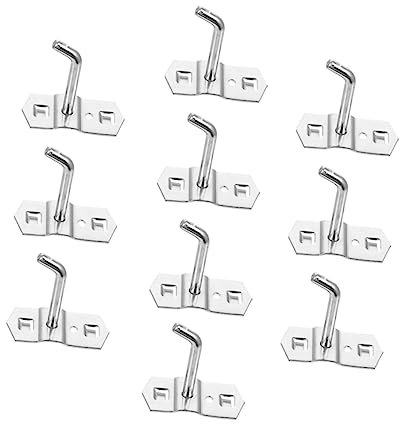 JECOMPRIS 10pcs Professional Display Rack Hook Heavy Duty Hooks for Tool Pegboard Wall Peg Board Pegboard