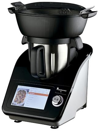 MasterPRO BY CARLO CRACCO - Robot de Cocina Multifunción 1000W - Recipiente Inox 4.5L - Pantalla TFT 7 LED - 12 Funciones - Control de Temperatura y Temporizador