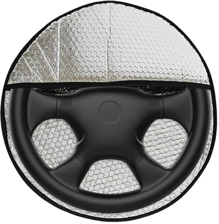Housse de protection solaire pour volant | Housse de volant de voiture Protection contre la chaleur, protection solaire de voiture pour volant, pare-soleil de voiture Convient à la plupart des