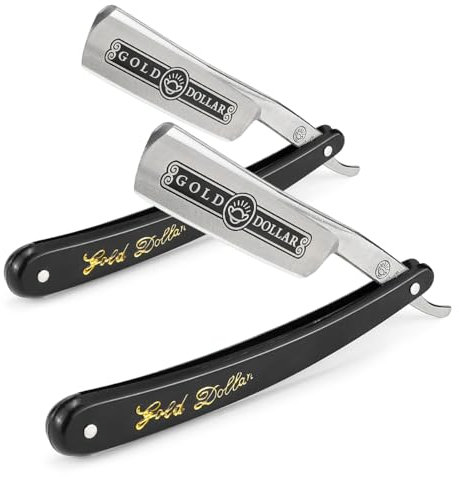 LNQ LUNIQI Herren Rasiermesser Bart Einschneidige Rasierklingen Rasiermesser Edelstahl Rasierer Barber Tools für Badezimmer Salon Friseur, Keine Klinge