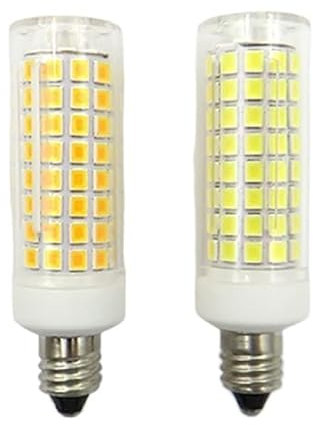 YSJX Lighting, Confezione da 10, lampadina LED a mais AC220V G4/G8/G9/GY6.35/E11/E12/E14/E17 2835SMD 102LED 10W lampadina dimmerabile(Warm white,E11)