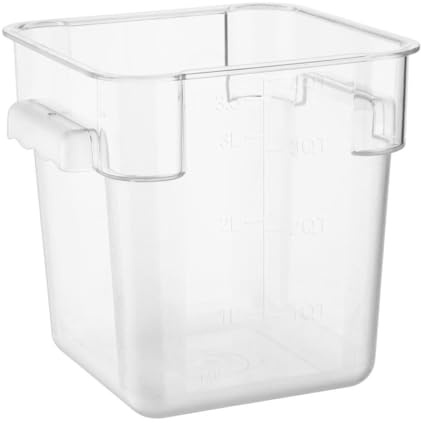 Vogue Hygiplas Polycarbonate Square Storage Container, 3.5 Ltr