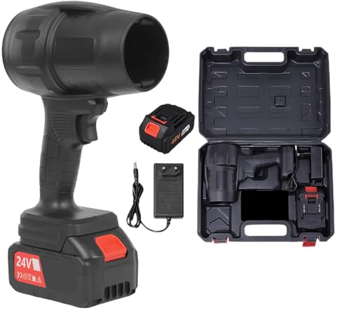 Duvcoywae Soffiatore Foglie Senza Fili Elettrico | Spolverino Per Pulizia Patio - Portatile Manuale Soffiatore d'Aria con Batteria e Caricabatteria per Campeggio Giardino Casa Auto Cortile