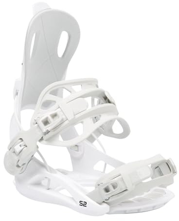 Snowboard bindningar metallklipp, Quick-Entry Unisex Snowboard-bindningar Universal Freestyle Carving Flerfärgad Storlek S 36-38(White)