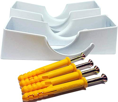 Traditional Column Radiator Brackets - 4 Pcs | White (115mm (A) x 40mm(B) x 80mm(C) x 55mm(D))