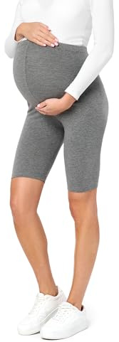 Be Mammy Dams Korta Moderskap Leggings Tights BE20-228 (Medium Melange, XL)