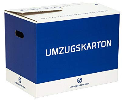 Umzugskartons Professionell - 20 Stck. - 52 Liter - Selbstschließend - Doppel Wellpappe - Extra fester - Umzugskartons (20)