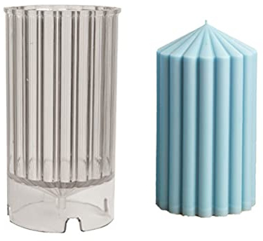 Kuashidai Moulds for Candle Making, Mould for Wax and Beeswax Molding, DIY Candle Making Supplies Stripe Mold Pillar Candle Moulds