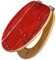 banjado Design WC Sitz Bambus Absenkautomatik 45,8x37,5cm / Toilettendeckel mit Absenkautomatik Holz/hochwertiger Bambus Klodeckel/WC-Sitz für gängigen Toiletten/Motiv Rote Holzlatten