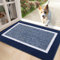 Homaxy Door Mats Indoor, 50 X 80 cm, Non Slip Dirt Trapper Machine Washable Soft Doormats, Super Absorbent Floor Mat for Front Back Door, Pets and Dogs, Navy Blue