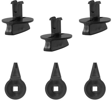 MYLERCT 3 Paar Warndreieck-Abdeckung, Schwarzes Warndreieck Auto aus ABS-Material, Originalspezifikationen Halter Warndreieck Heckklappe, für V-olks-Wagen T-Ouran