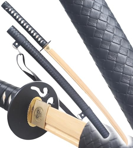 Danzan Katana en Bois Ronin - Sabre Japonais d'Entraînement Ninja Epée Shinobi - Lame en Bois