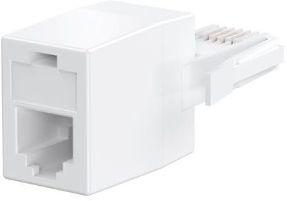 Uvital Adaptateur de câble BT vers RJ11, prise britannique modulaire standard mâle vers RJ11 femelle, convertisseur à 4 fils pour téléphone fixe BT UK, extension de modem