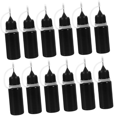 CLISPEED 15pièces Flacon Pulvérisateur à Embout Aiguille pour Colle Huile et Liquides avec Contrôle Précis du Débit et Joint Étanche
