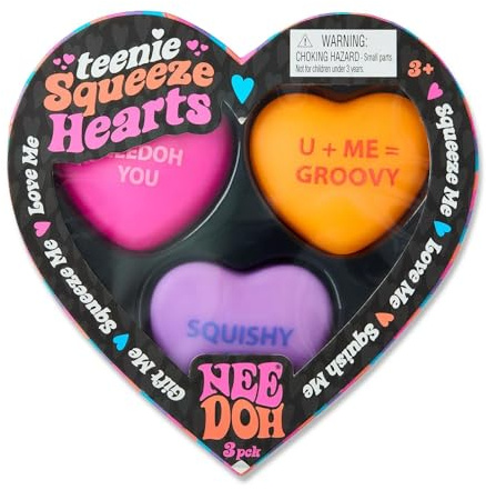 Juego de 3 bolas de estrés para el día de San Valentín, de silicona, para el estrés, para el estrés en forma de corazón, para adultos, niños de ansiedad