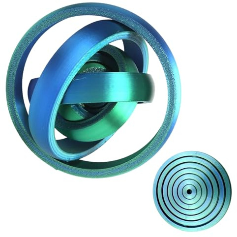 Fractal Fidget, Fidget Spinner a 7 Anelli Piegabile, Giocattolo Creativo Antistress, Design Visivo A Spirale 3D Allevia L'Ansia per Adulti, Verde