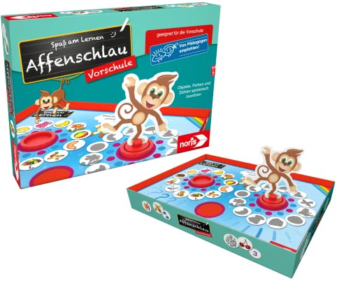 noris 606071901 – Affenschlau - Spaß am Lernen – spielerisches Lernen von Pädagogen empfohlen, ab 5 Jahren