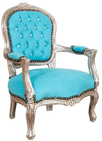 Biscottini barock Sessel 73x50x51 cm | Sessel Wohnzimmer Stil Luigi XVI | Sessel esszimmer Holz | Barock Stuhl | Retro Sessel | barock möbel