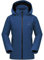 AXESQUIN Veste de pluie imperméable légère et pliable pour femme, manteau de pluie coupe-vent avec capuche, bleu marine, taille M, bleu marine