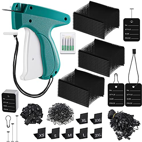 3576 pcs Tag Gun Kit Applicateur d'étiquettes avec 5 aiguilles de rechange pour attacher des étiquettes de vêtements avec des aiguilles Ardillon en plastique standard Attaches à ardillon en plastique