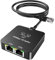 uhddadi Ethernet Splitter 1 to 2 Out, 1000Mbps High Speed Network Switches with Cat 6 Ethernet Cable, RJ45 Splitter, Gigabit Internet Splitter Connector for Cat 5/5e/6/7/8 Cable, Black