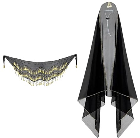 manhegari Costume di Statua di Anatra Abiti da Statua di Anatra Belly Dance Veil Cemento Duck Vestito con Sciarpa Paillettes Accessori Statua Animali Primavera Decorazione Arte