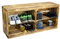 Kistenkolli Altes Land Schuhregal mit Sitzbank aus Obstkisten und massiven Holzplanken Schuhablage Schuhkommode Schuhbank aus Holz Maße 100 x 29 x 45cm L x T x H (komplett geflammt)