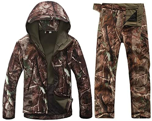 Czen Chaqueta y pantalones tácticos para hombre, traje de ropa de combate, uniforme de caza de camuflaje militar, conjunto de 2 uds, traje de ropa Multicam del ejército (DASHUMC,XL)