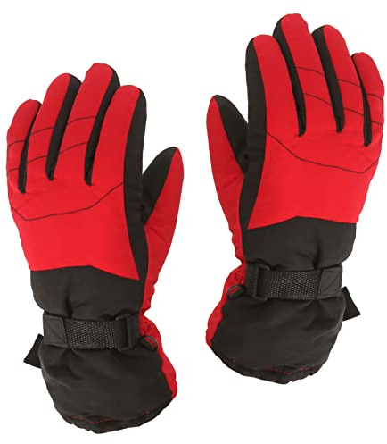 Bseical Ski Guantes Niño, Guantes Invierno Impermeable, Guantes de Esquí Invierno, Guantes Termicos Deporte, Nieve Guantes para Esquí Correr Ciclismo Sport Accesorios Niño & Niña Mitones Nieve (L, E)