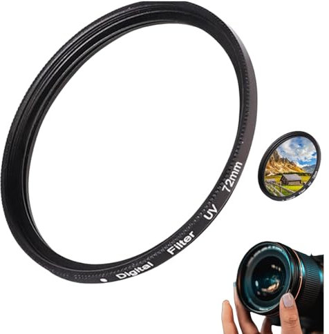 UV Filter 72mm,UV Filter und Schutzfilter,Ultraviolett-Filter,UV Filter Objektivfilter,UV-Haze- und Schutz-Filte,UV-Sperrfilter,Schützen Sie Kameraobjektive und Verbessern Sie die Farbsättigung