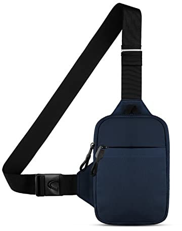 DONGKER Sling Chest Crossbody Bag, Wasserdicht Schultertasche, Crossbody Bag Backpack für Männer und Frauen, die Outdoor-Sportarten wandern (S, Blau)