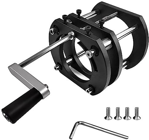 Router Lift, 4-backen-klemmung Oberfräse Tisch Hebesystem Basis, Aluminiumlegierung Fräslift, Oberfräsenlift für Motoren mit 64–66 mm Durchmesser Graviermaschine (1)