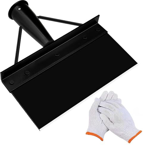 COZHYESS Garden Shovels, Multifunctional Garden Shovel With Gloves,Outdoor Garden Cleaning Shovel, Stainless Steel Cleaning Shovel,NOT INCLUDED HANDLE, Patio Weed Remover Tool, for Garden, Patio(20cm)