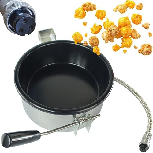 Machine à Popcorn à Air Chaud Accessoires, Casserole Pop Corn 230g, Pièces Électriques pour Machine Popcorn à Manivelle, Poêle Antiadhésive Anti-Brûlure pour Maïs, Snacks,3 fori-15 mm