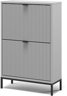 Vicco Shoe tipper Eliza, Grey, 60 x 92 cm with 2 folding drawers