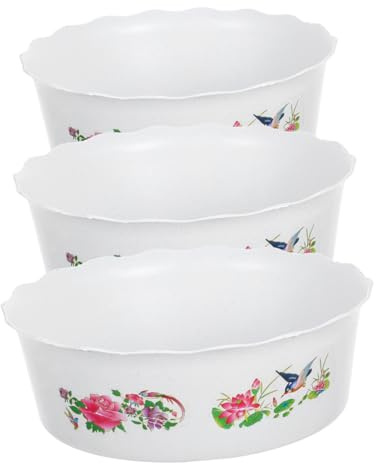 MOTHNUR 3 pièces Pot Hydroponique Plastique Décoratif Bol Rond pour Plantes Aquatiques Nénuphars et Lotus Pot Réutilisable pour Intérieur et Extérieur Jardin Bureau Balcon