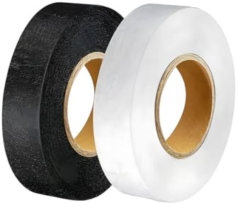 YIPFEN 2 Rotoli Nastro Biadesivo per Tessuti, Nastro Adesivo per Orli e Riparazioni, Lavabile per Pantaloni, Tende e Progetti Creativi, 1,2 cm di Larghezza