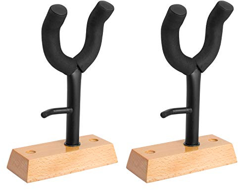 TIGER GST21-BK Geigenwandhalter mit Bogenhalter 2er Pack