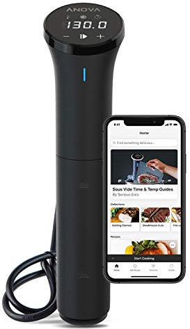 Anova Precision Cooker Nano [AN400-EU00], WiFi, Enchufe tipo C incluido para uso en EU, Bluetooth, Pequeño, Negro