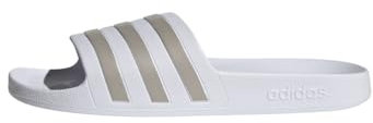 adidas Unisex Adilette Aqua Slides, Cloud White / Platinum / Cloud White, 47 EU