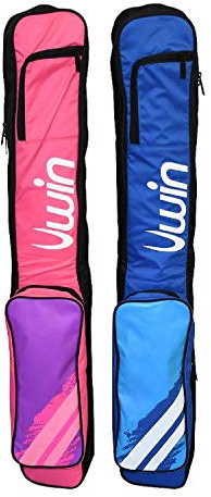 New 2020 Uwin Hockey Bag - Multi Stick Bag - Extra Pockets - Carry Strap - Blue, Pink (Royal/Aqua/Charcaol)
